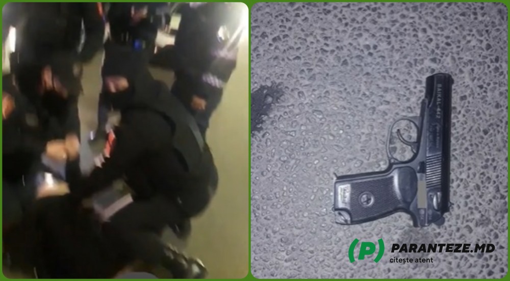 O persoană împușcată dintr-o mașină la Stăuceni. Poliția a reținut doi bărbați